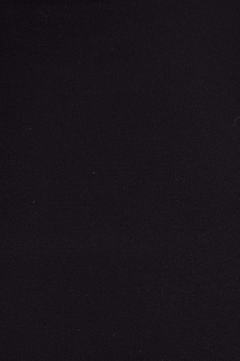 Black Cut Out Back Knit Dress
