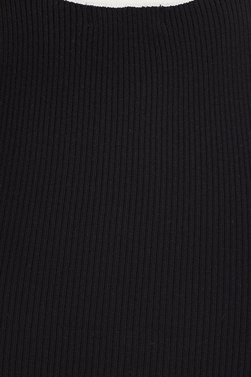 Black Knit Dress Midi
