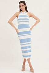 Multi Kint Midi Dress