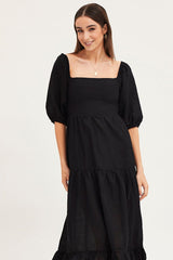 Black Maxi Dress Linen