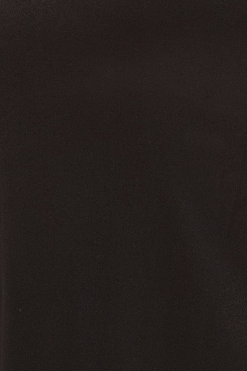 Black Cowl Neck Party Midi Dress
