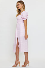 Check Midi Dress Sleeveless