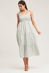 Check Midi Dress Sleeveless