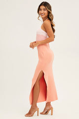 Multi Midi Dress Bodycon Scoop Neck