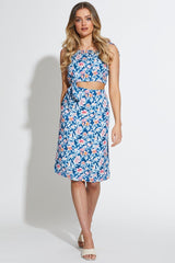 Print Midi Dress Sleeveless