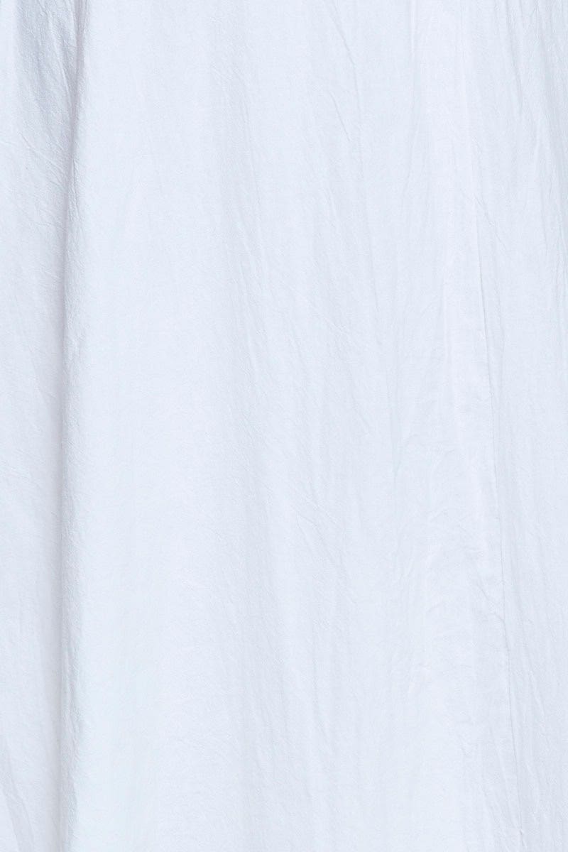 White A Line Dress Sleeveless Midi
