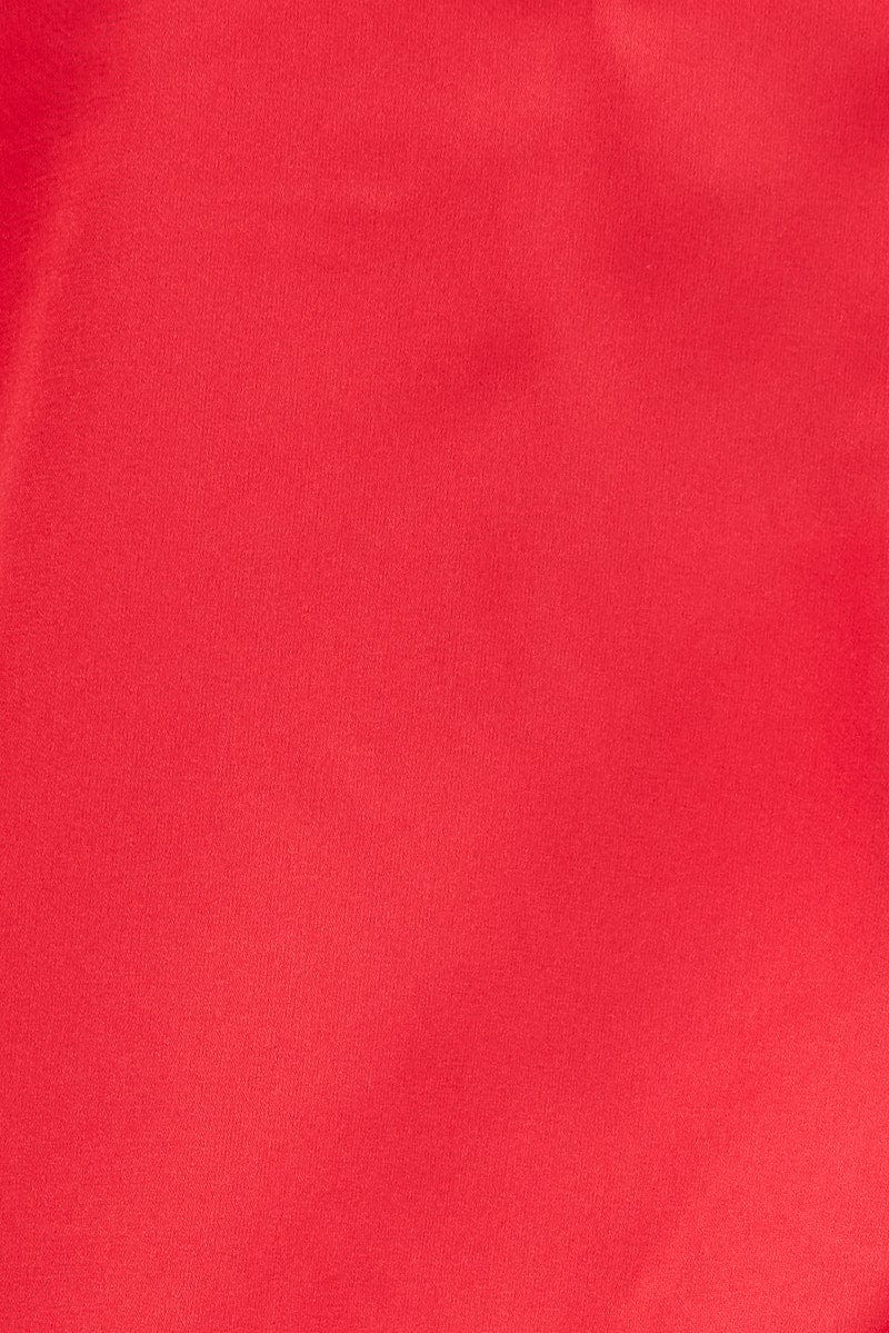 Red Slip Nightie Satin Strap Night Dress
