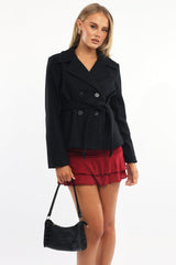 Black Cropped Coat