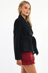 Black Cropped Coat