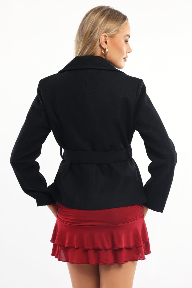 Black Cropped Coat