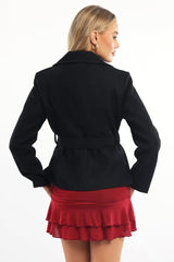 Black Cropped Coat