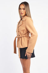Beige Cropped Coat