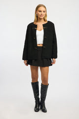 Black Terry Coat