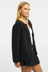 Black Terry Coat
