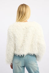 White Faux Fur Jacket