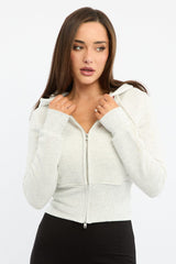 Grey Zip Through Hoodie