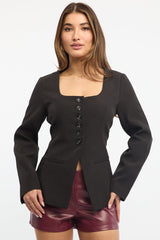 Black Fitted Blazer Jacket