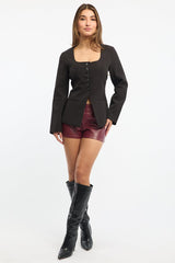Black Fitted Blazer Jacket