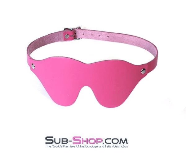 Sissy 3406A-SIS      Pretty Hot Pink Leather Sissy Bondage Slave Mask Forced Feminization Fantasy Forced Feminization Blindfold