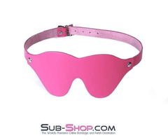 Sissy 3406A-SIS      Pretty Hot Pink Leather Sissy Bondage Slave Mask Forced Feminization Fantasy Forced Feminization Blindfold