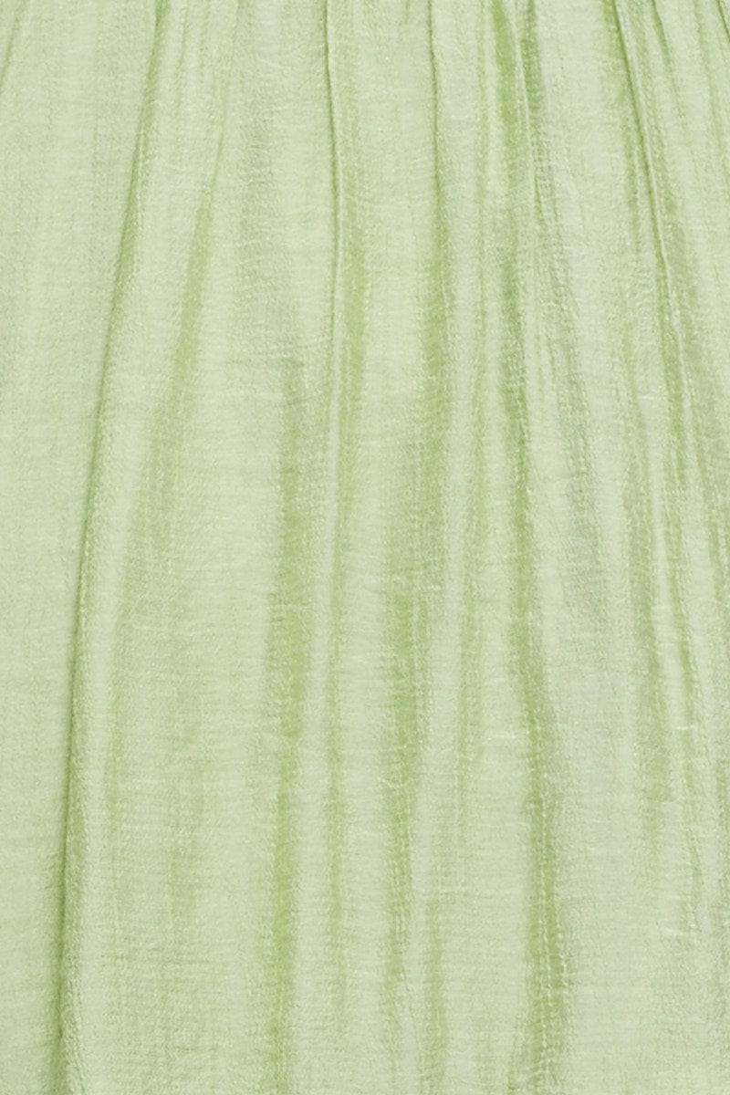 Green Dress Short Sleeve Mini