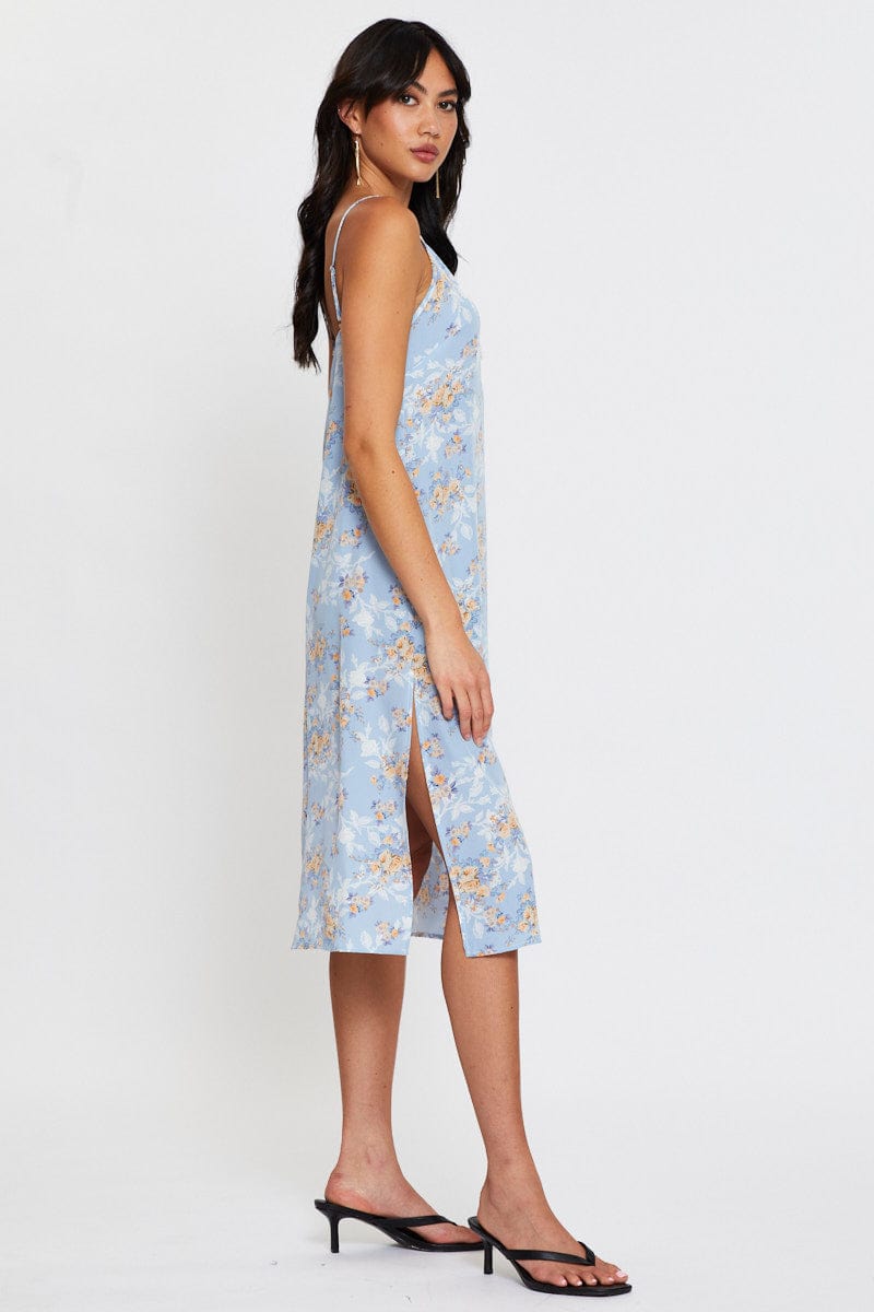 Print Midi Dress Sleeveless