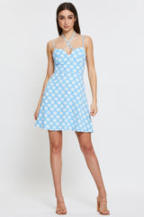 Floral Print Mini Dress Sleeveless