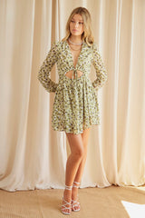 Print Mini Dress Long Sleeve