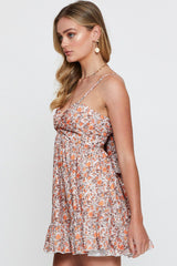 Print Mini Dress Sleeveless