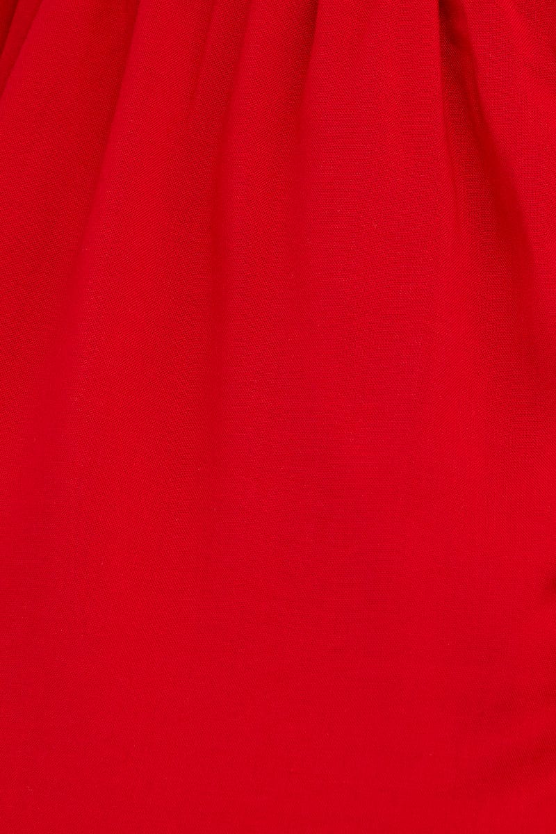 Red Chiffon Skater Dress