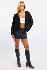 Denim Mini Skirt Mid Rise Regular Fit