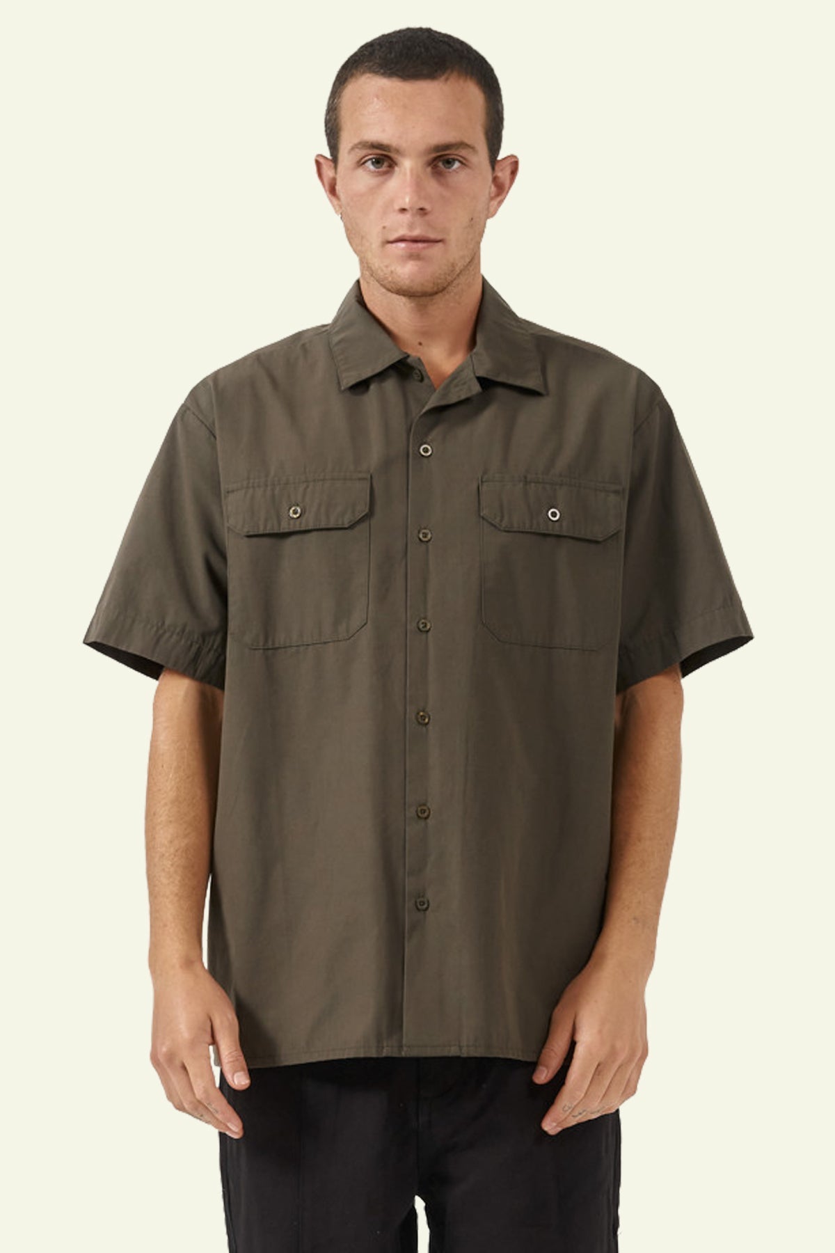 Thrills Union S/S Work Shirt - Tarmac
