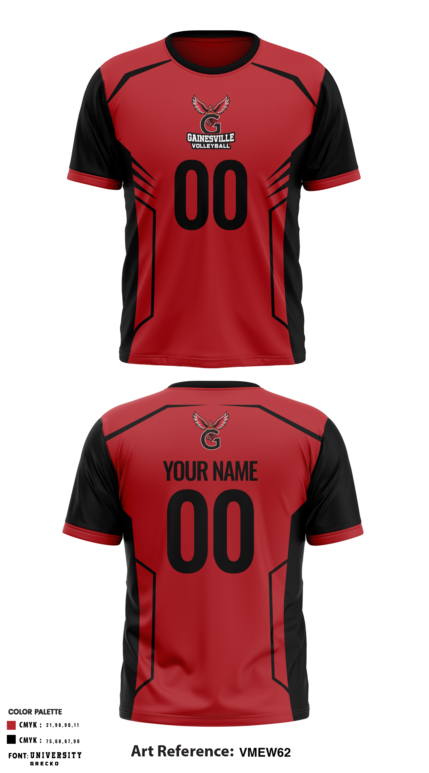 Short Sleeve Performance Shirt, Gainesville High School Volleyball, Men's Volleyball, Teamtime, Team time, sublimation, custom sports apparel, team uniforms, spirit wear, spiritwear, sports uniforms, custom shirts, team store, custom team store, fundraiser sports, apparel fundraiser