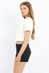 White Tailored Button Up Top