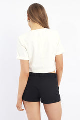 White Tailored Button Up Top